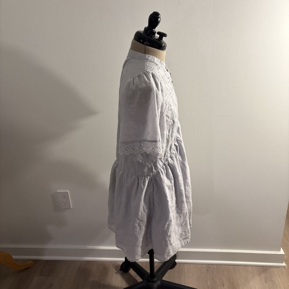 Universal Thread Light Gray Eyelet Mini Dress Wit… - image 4